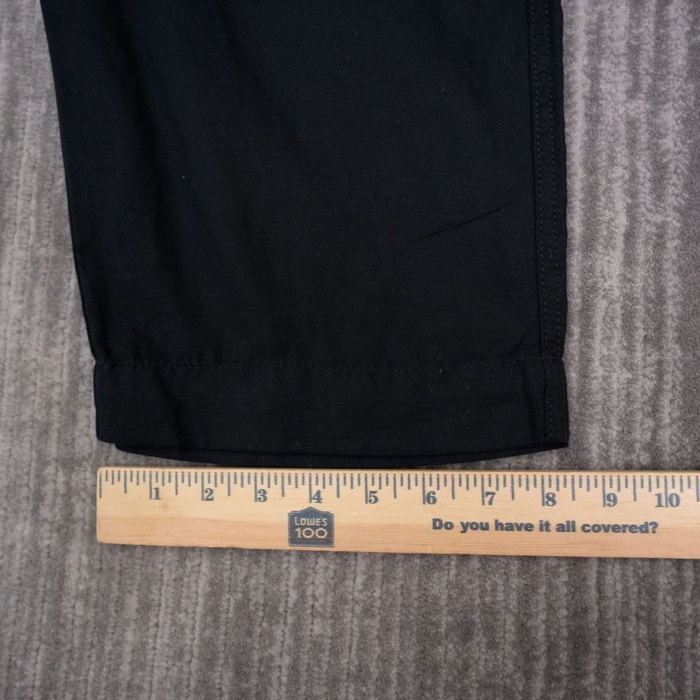 Banana Republic Pants Womens XXL Black New No Tag Linen Blend Elastic Waist